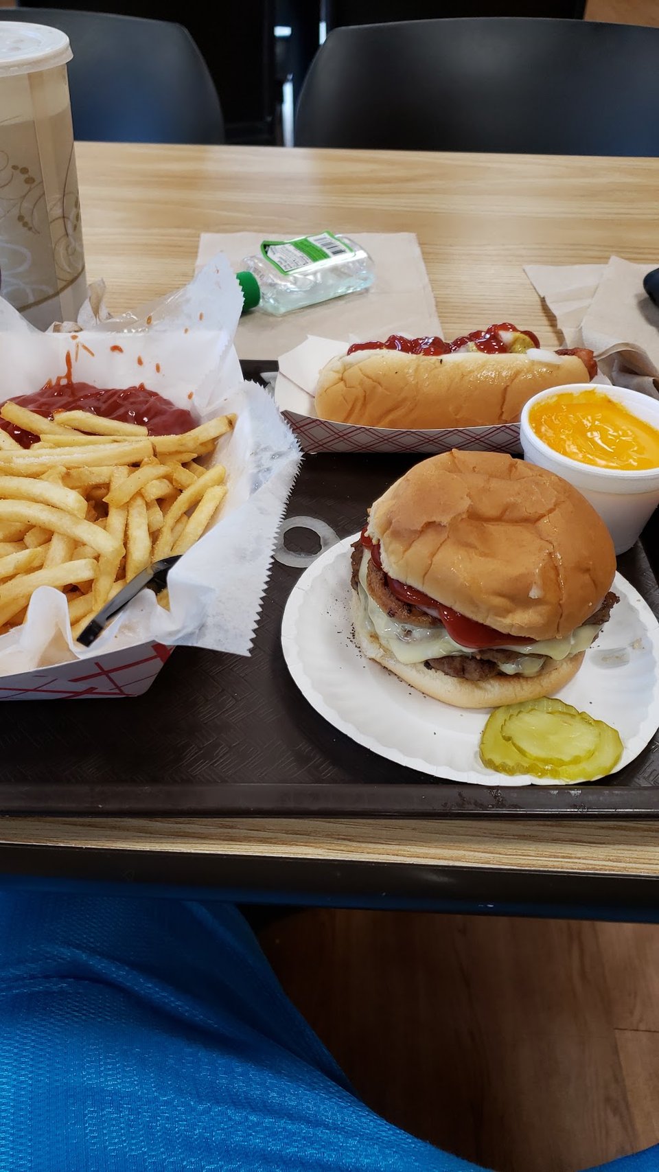Bacon Double Cheeseburger with Cheese Fries